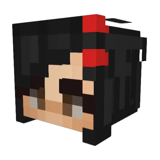 aoteni Minecraft avatar head, 3D render