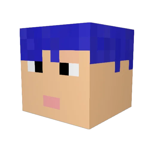 aoto0120 Minecraft avatar head, 3D render