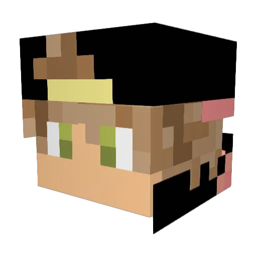 aottwell18 Minecraft avatar head, 3D render