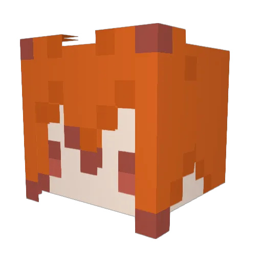 aoutsu Minecraft avatar head, 3D render