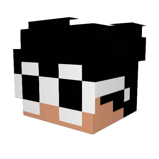 ap0lu Minecraft avatar head, 3D render