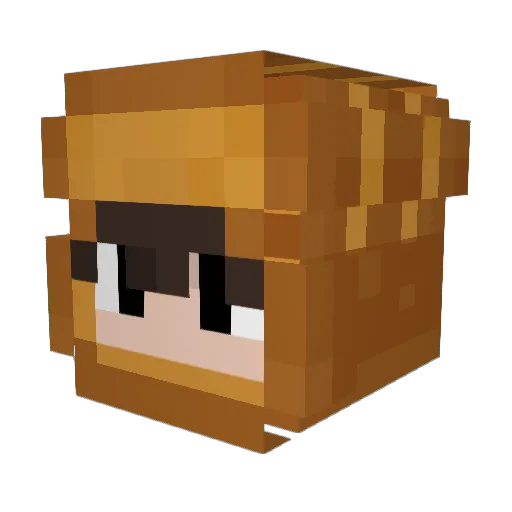 ap_man Minecraft avatar head, 3D render