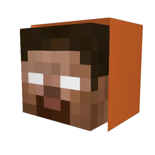 apaidactor Minecraft avatar head, 3D render