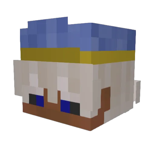 apakte Minecraft avatar head, 3D render