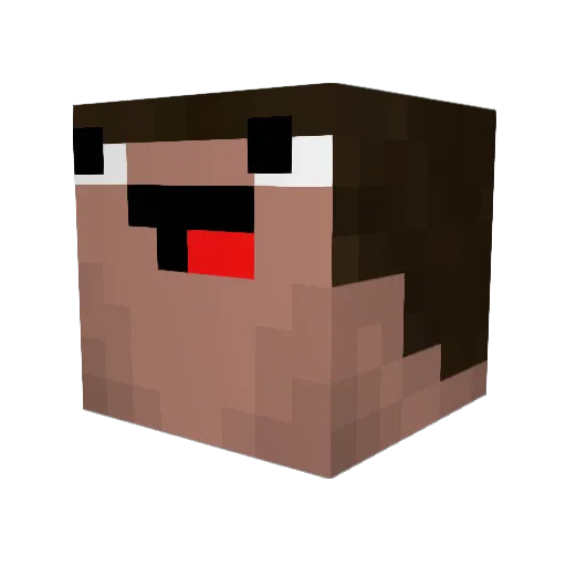 aparo Minecraft avatar head, 3D render