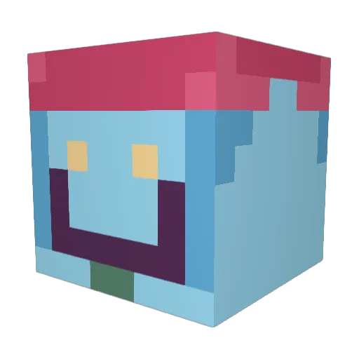 apathy_fish Minecraft avatar head, 3D render