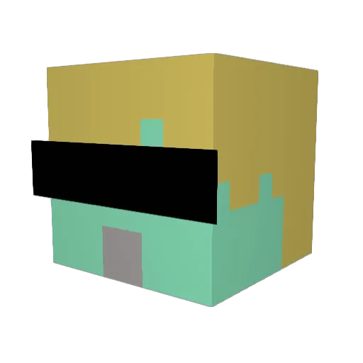 apazeal Minecraft avatar head, 3D render