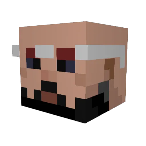 apceHH Minecraft avatar head, 3D render