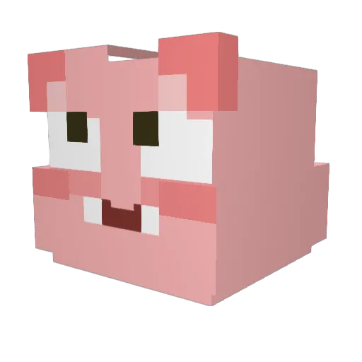 apeach1 Minecraft avatar head, 3D render