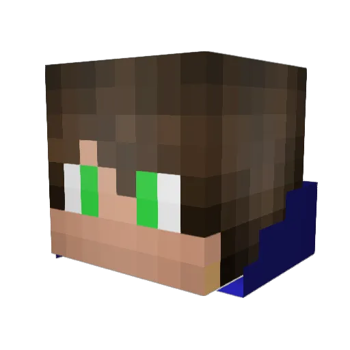 apekis Minecraft avatar head, 3D render