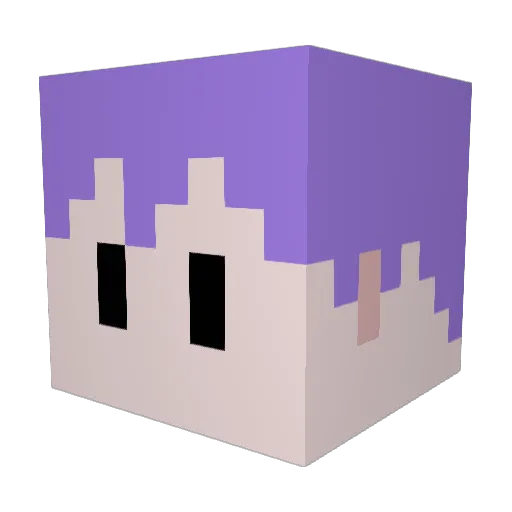 apelf Minecraft avatar head, 3D render