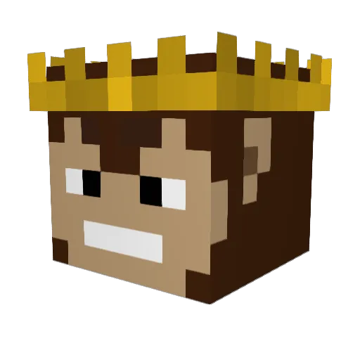 apelord Minecraft avatar head, 3D render