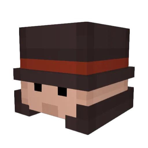 apelsinka Minecraft avatar head, 3D render