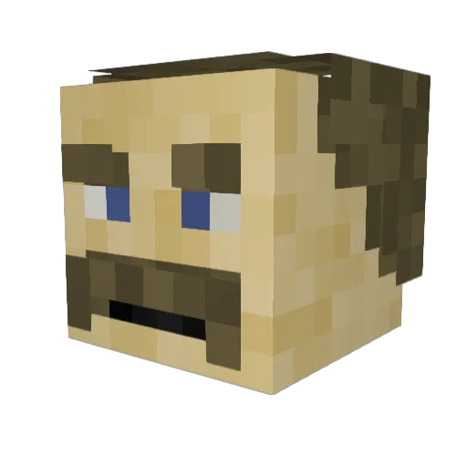 apelstroedel Minecraft avatar head, 3D render