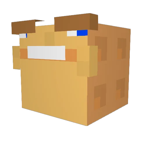 apenas2f Minecraft avatar head, 3D render