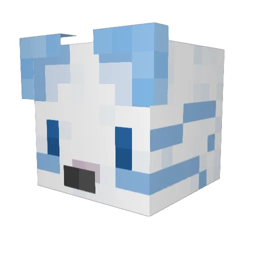 aperil Minecraft avatar head, 3D render