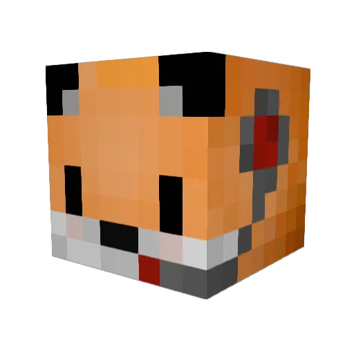 apertje Minecraft avatar head, 3D render