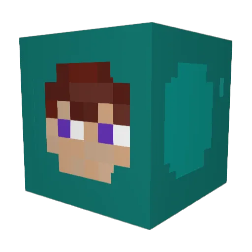 apfelaime Minecraft avatar head, 3D render