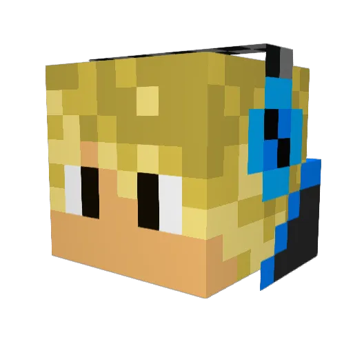 apfelsine_007 Minecraft avatar head, 3D render