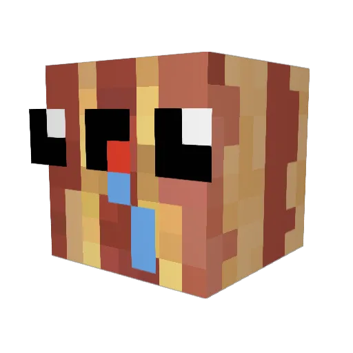 apginnari Minecraft avatar head, 3D render