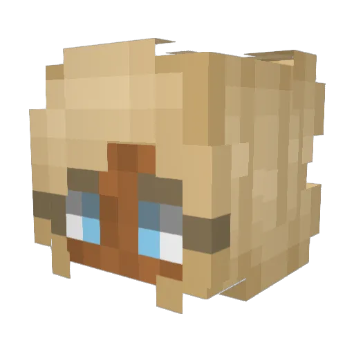 apheliaaaa Minecraft avatar head, 3D render