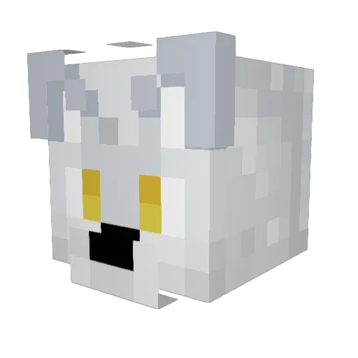 aphex_twin Minecraft avatar head, 3D render