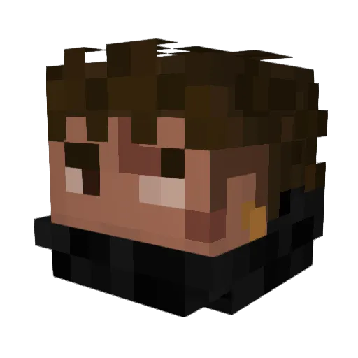 aphexacid Minecraft avatar head, 3D render