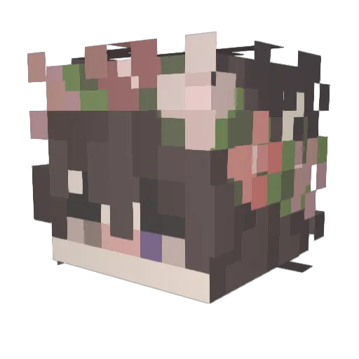 aphotics Minecraft avatar head, 3D render