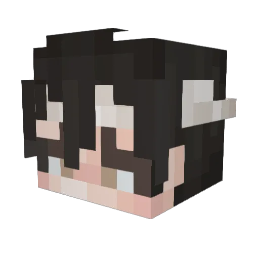 aphrdty Minecraft avatar head, 3D render