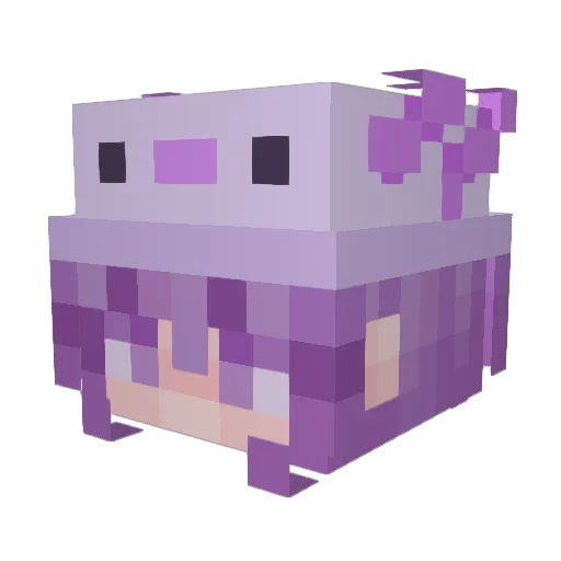 aphrodisiacal Minecraft avatar head, 3D render