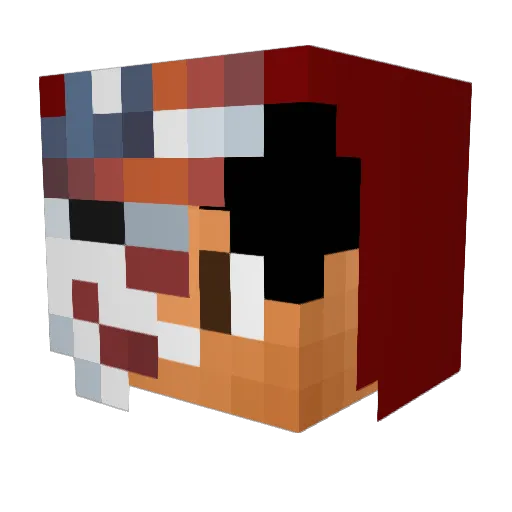 apiegoku Minecraft avatar head, 3D render