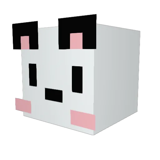 apieu Minecraft avatar head, 3D render