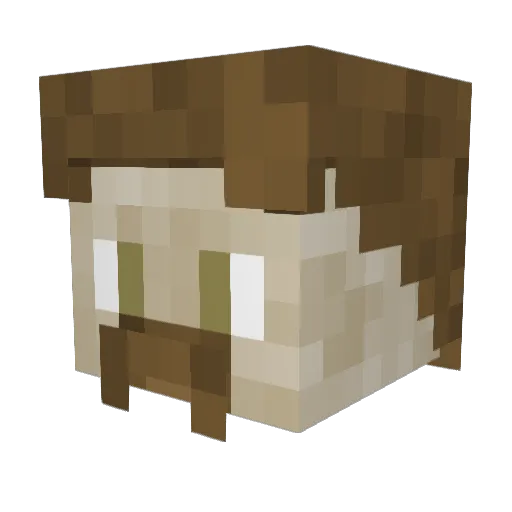 apikCrafter Minecraft avatar head, 3D render