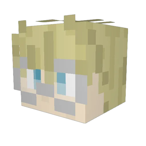 apixiph Minecraft avatar head, 3D render