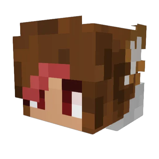 apkibum Minecraft avatar head, 3D render