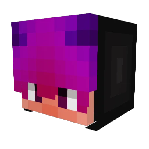 aplesider Minecraft avatar head, 3D render