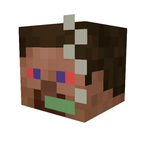 aplfy Minecraft avatar head, 3D render