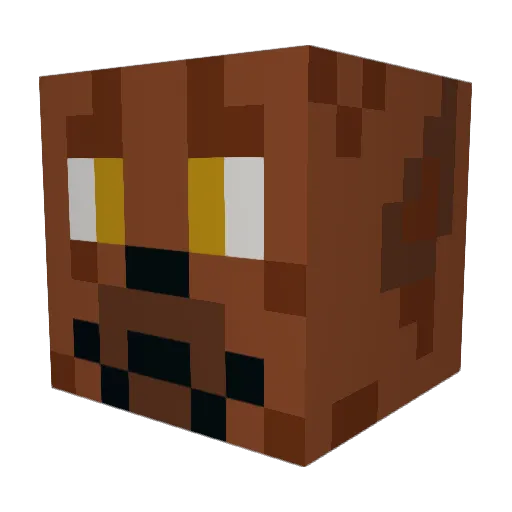 aplusp Minecraft avatar head, 3D render