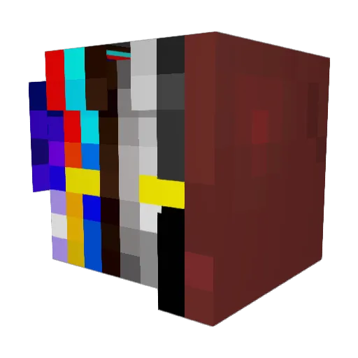 apocalypression Minecraft avatar head, 3D render
