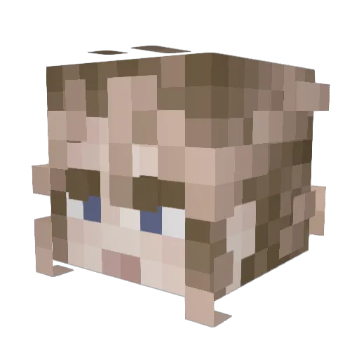 apofem Minecraft avatar head, 3D render