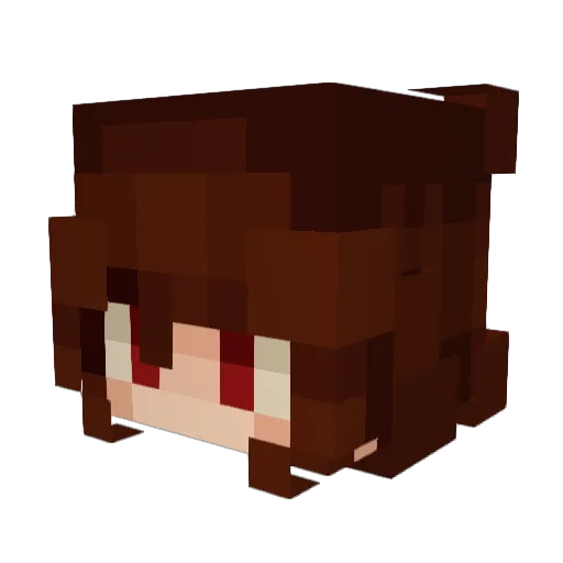 apokuna Minecraft avatar head, 3D render
