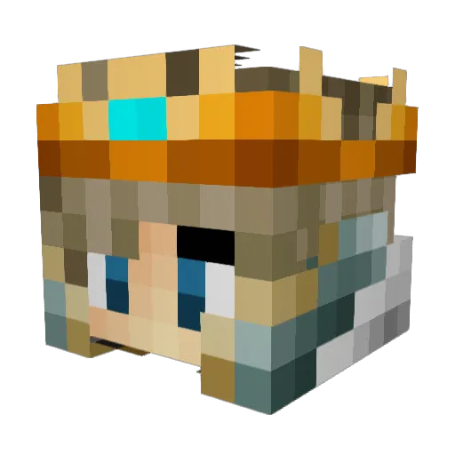 apophi_s Minecraft avatar head, 3D render