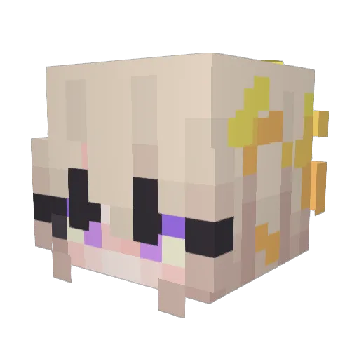 apparitionpluto Minecraft avatar head, 3D render