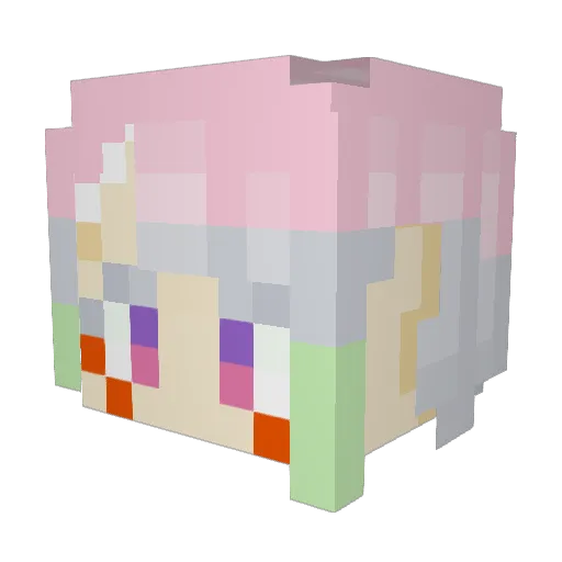 apparitionwagwan Minecraft avatar head, 3D render