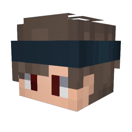 appek0 Minecraft avatar head, 3D render