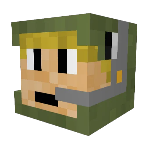 appelplastic Minecraft avatar head, 3D render