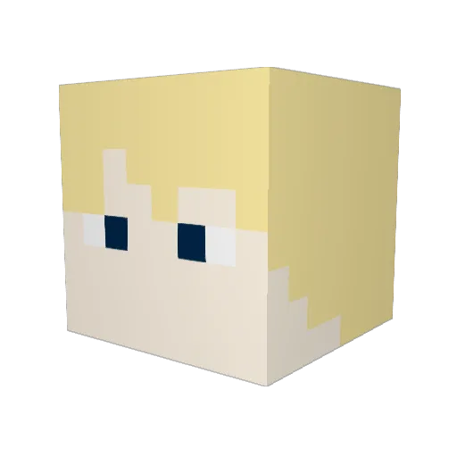 apple0211 Minecraft avatar head, 3D render