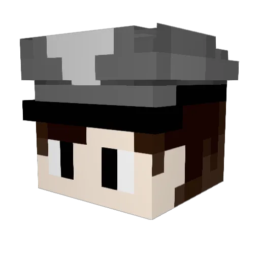 apple027 Minecraft avatar head, 3D render