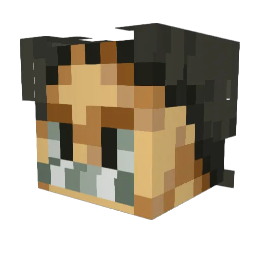 apple0shade Minecraft avatar head, 3D render