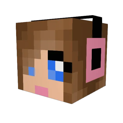 apple12345 Minecraft avatar head, 3D render